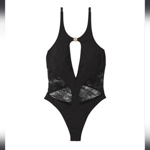Victoria's Secret So Obsessed High Neck Teddy in Black